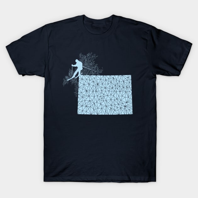 Ski Colorado Skier T-Shirt by HungryDinoDesign